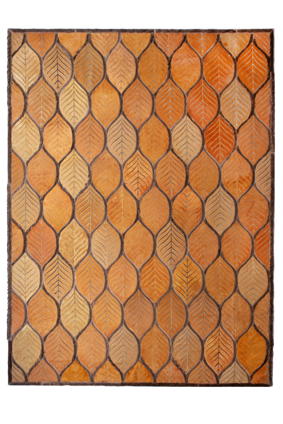 LEAVES - Custom Oversized Cowhide Rug - Homelosophy, view 2