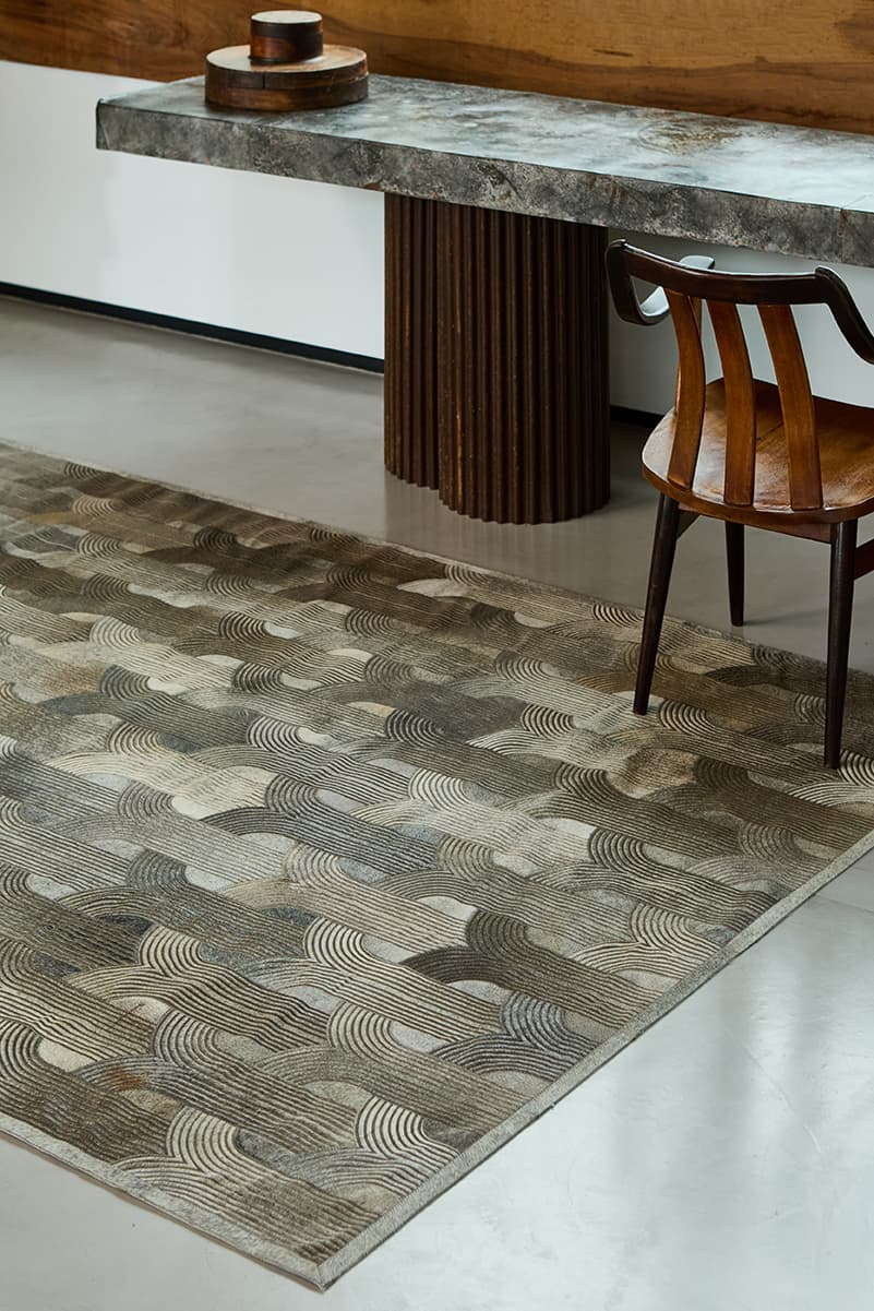 LOOP LASERED - Custom Cowhide Rug - Homelosophy, view 8