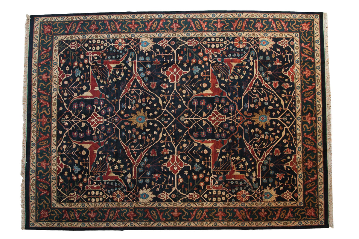 10x14 Vintage Indian Bijar Design Carpet