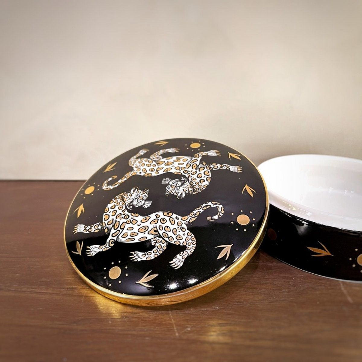 Maenad Glazed Porcelain Round Box - Source by Studio Skara, view 2