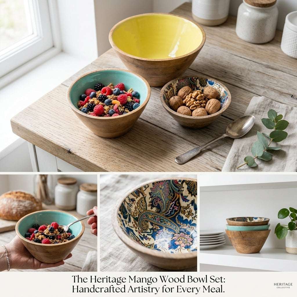 Mango Wood Bowl Set of 3 — House of Avana, view 5 of 7