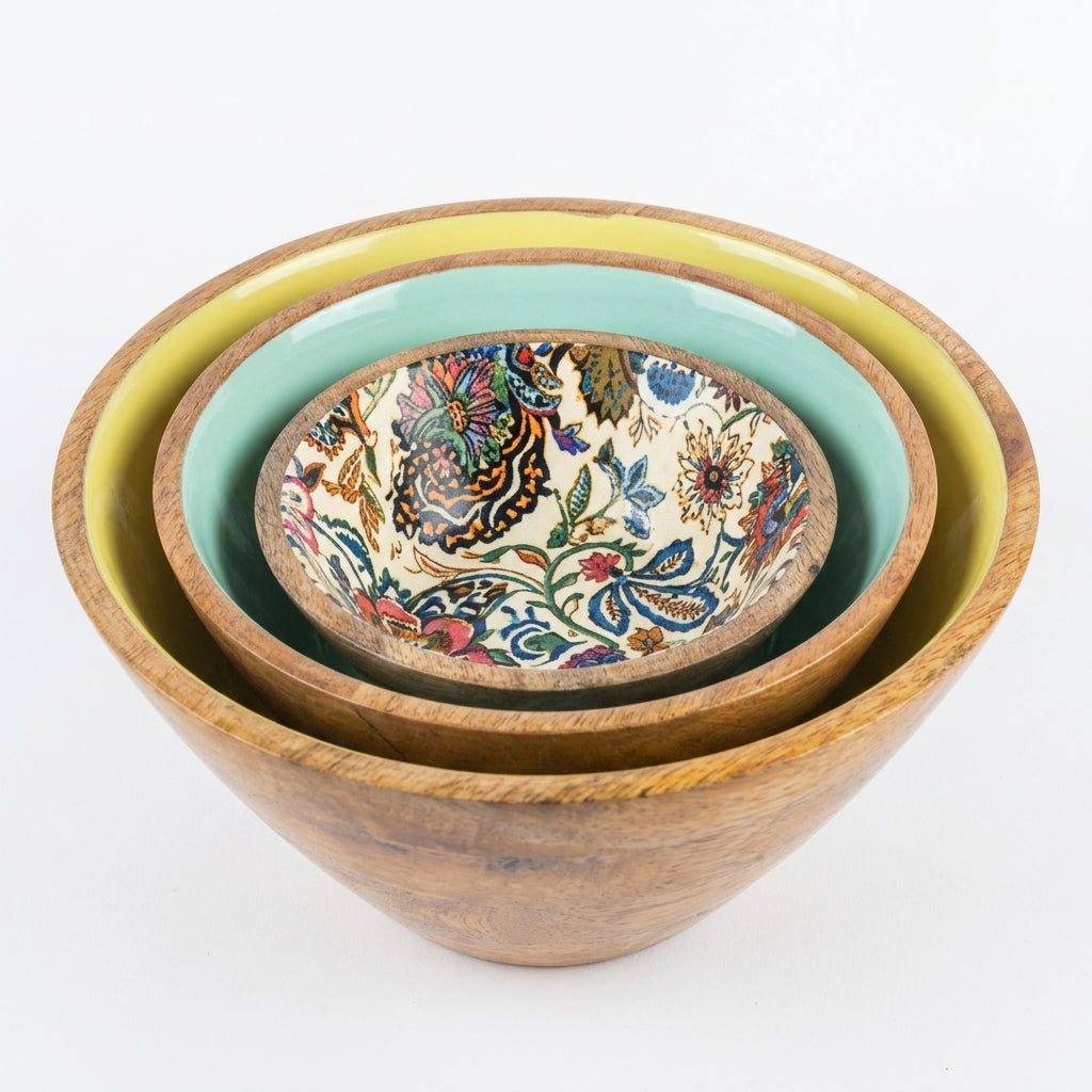 Mango Wood Bowl Set of 3 — House of Avana, view 3 of 7
