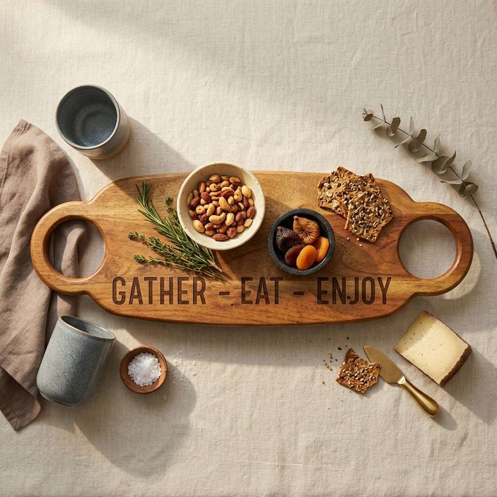 Gather Eat Enjoy Mango Wood Platter — House of Avana, view 2 of 6
