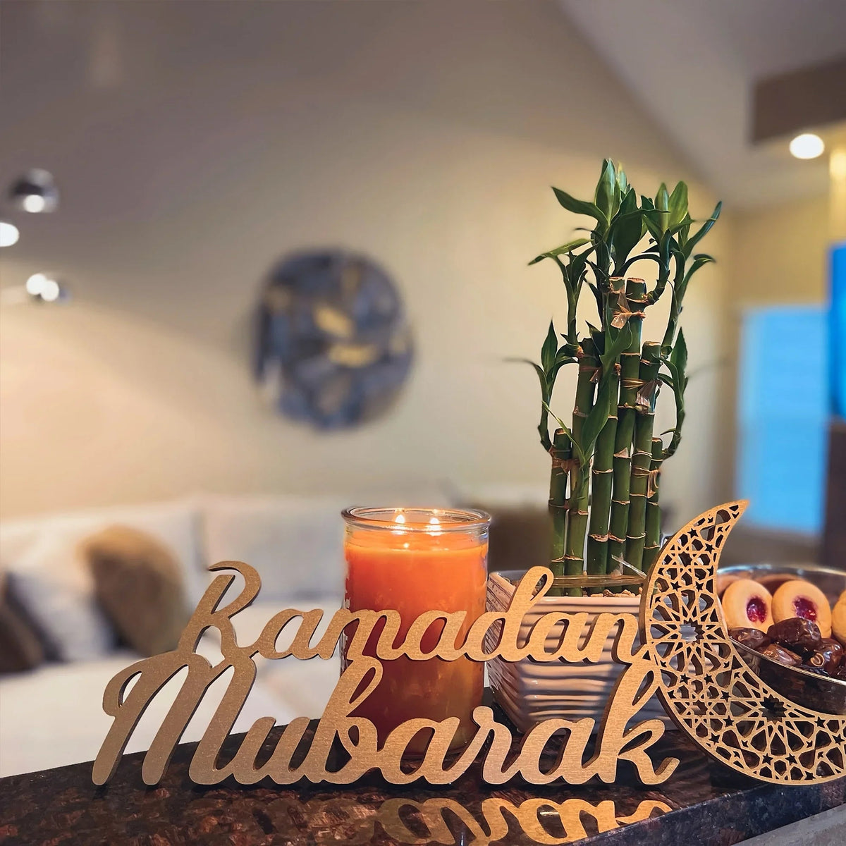 Metal Table Decor - Islamic Gold Accent