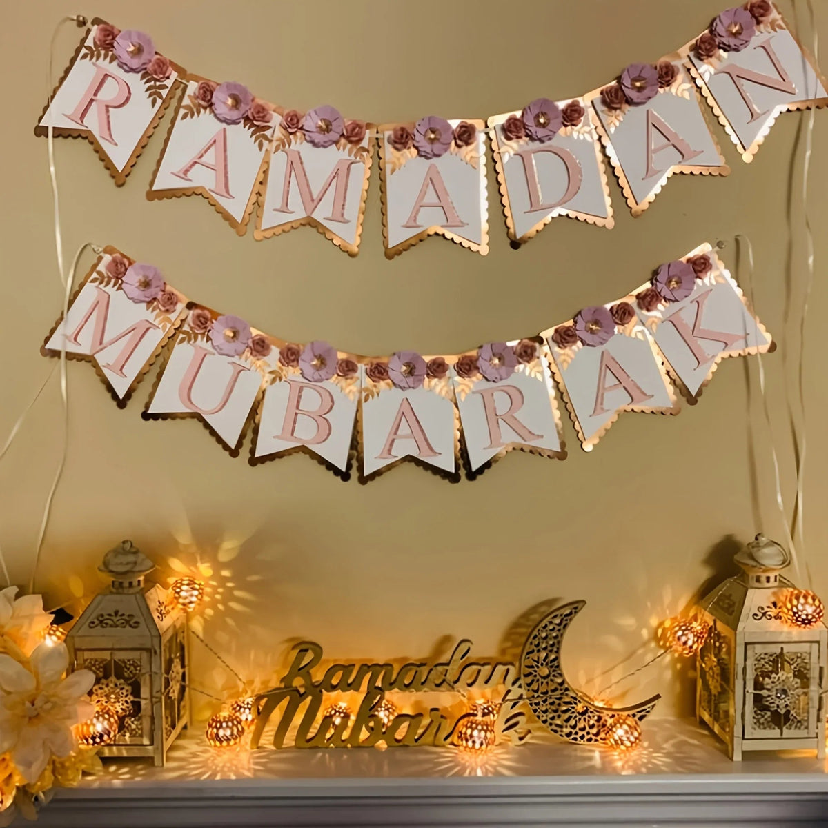 Metal Table Decor - Islamic Gold Accent