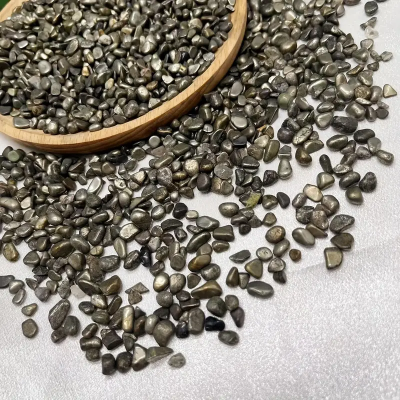 Mini Polished Pyrite Pebbles - Source by Studio Skara, view 3