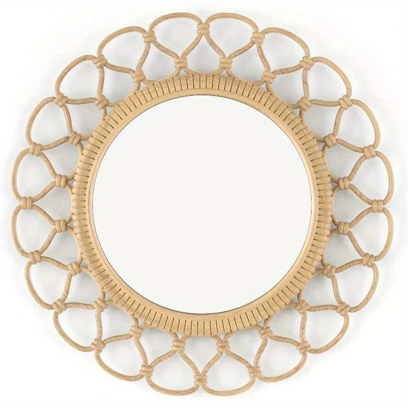 Mirror Set - Traditional Wicker Round 3 Piece