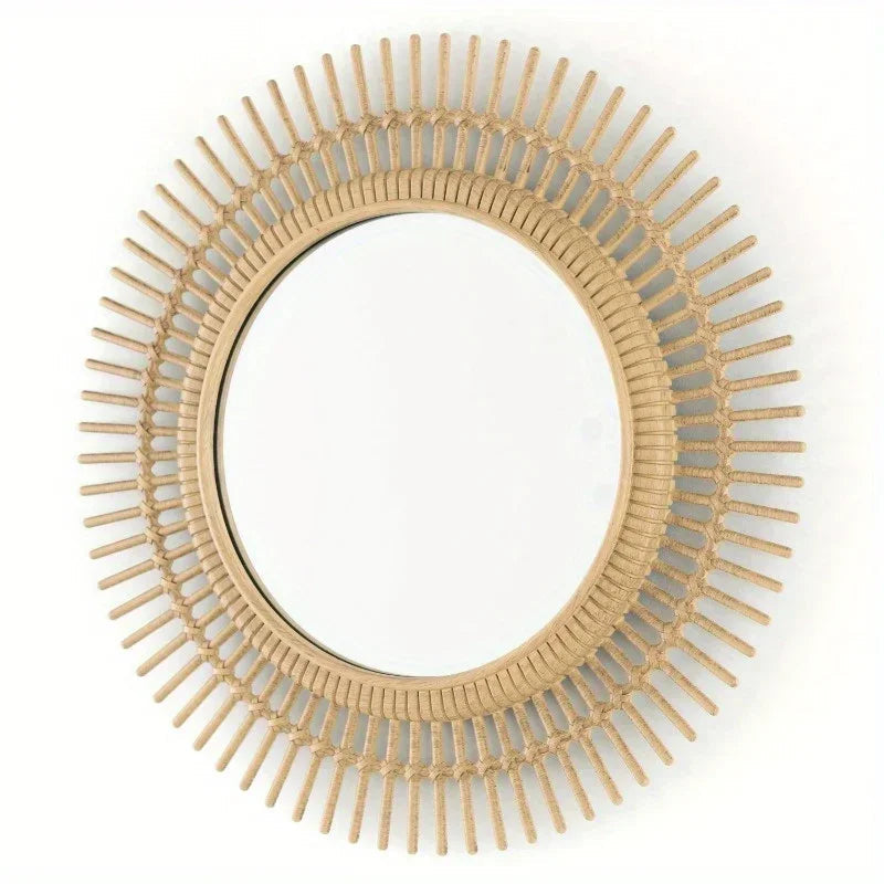 Mirror Set - Traditional Wicker Round 3 Piece