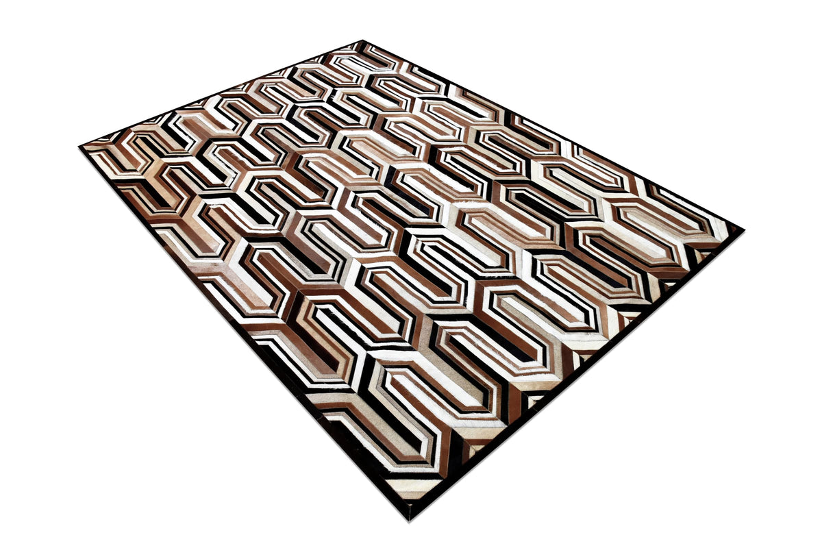 MISSONI – Abstract Patterned Bedroom Cowhide Rug - Homelosophy, view 4