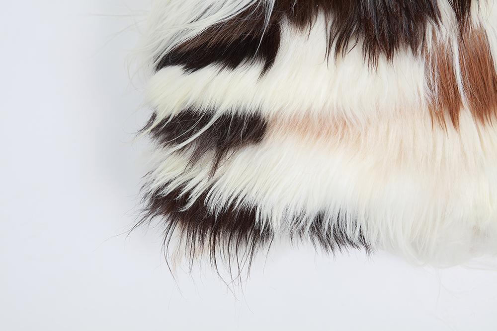 Mixed Natural Goatskin Pillow - Homelosophy, view 2