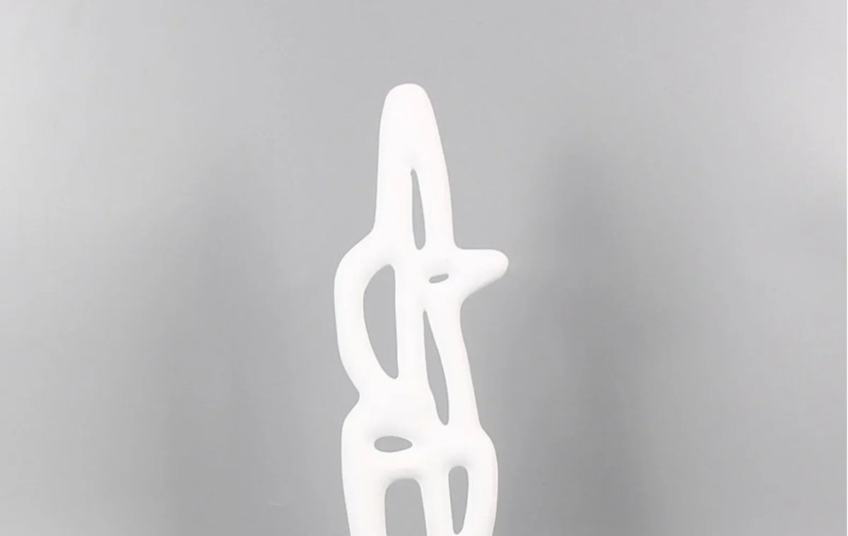 Modern Abstract Black Sculpture Statue for Contemporary Home Decor