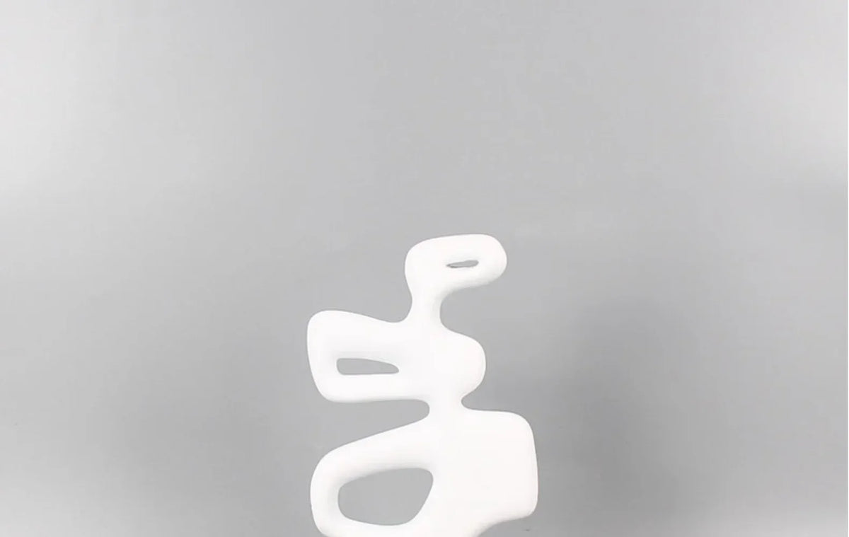 Modern Abstract Black Sculpture Statue for Contemporary Home Decor