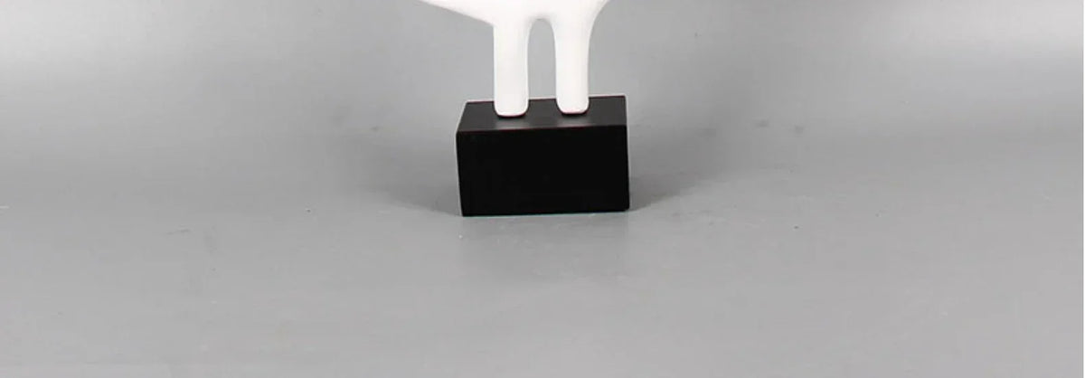 Modern Abstract Black Sculpture Statue for Contemporary Home Decor
