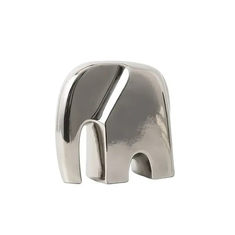 Modern Abstract Elephant Sculpture for Minimalist Home Decor