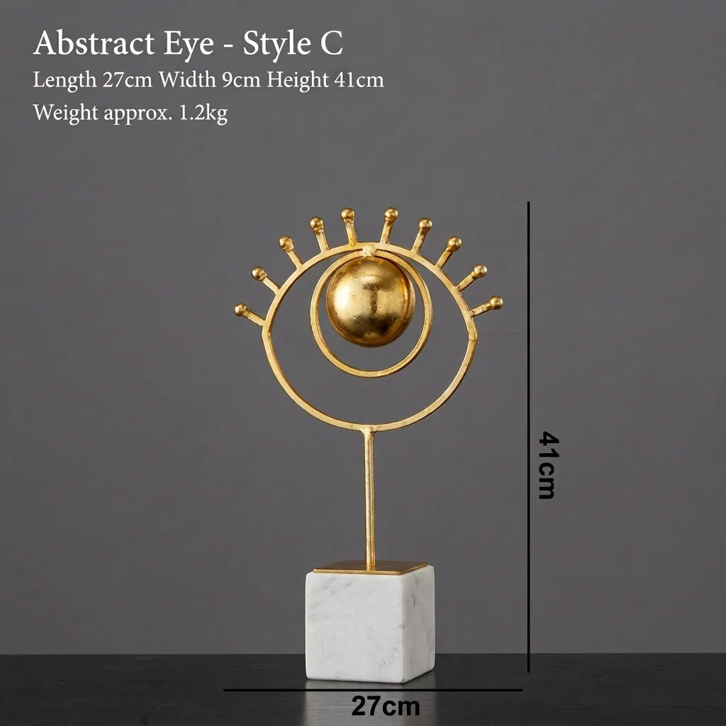Gymnast Balance Sculpture, Gold Ring & Marble Base