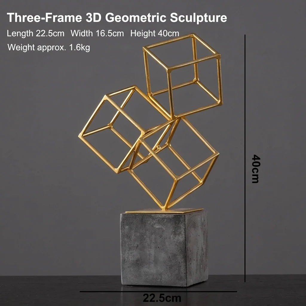 Gymnast Balance Sculpture, Gold Ring & Marble Base