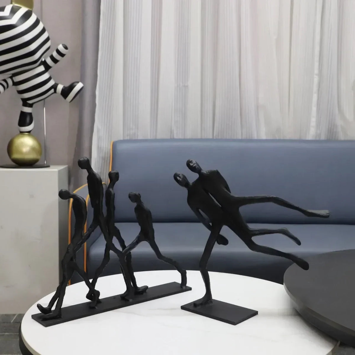 Modern Walking Human Figurines Sculpture