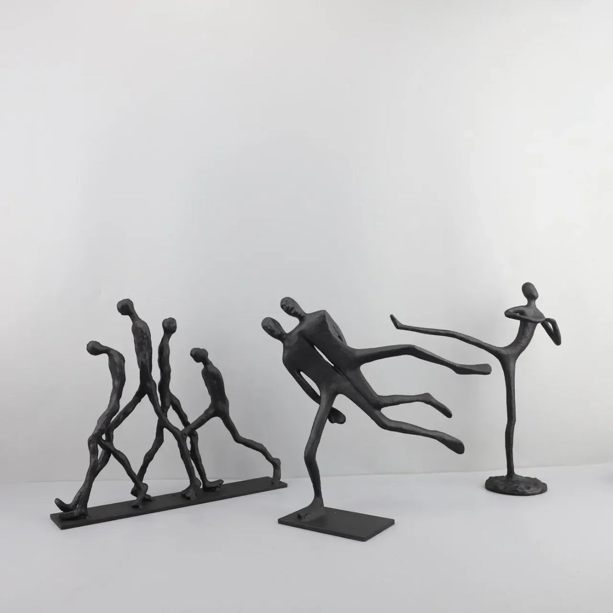 Modern Walking Human Figurines Sculpture