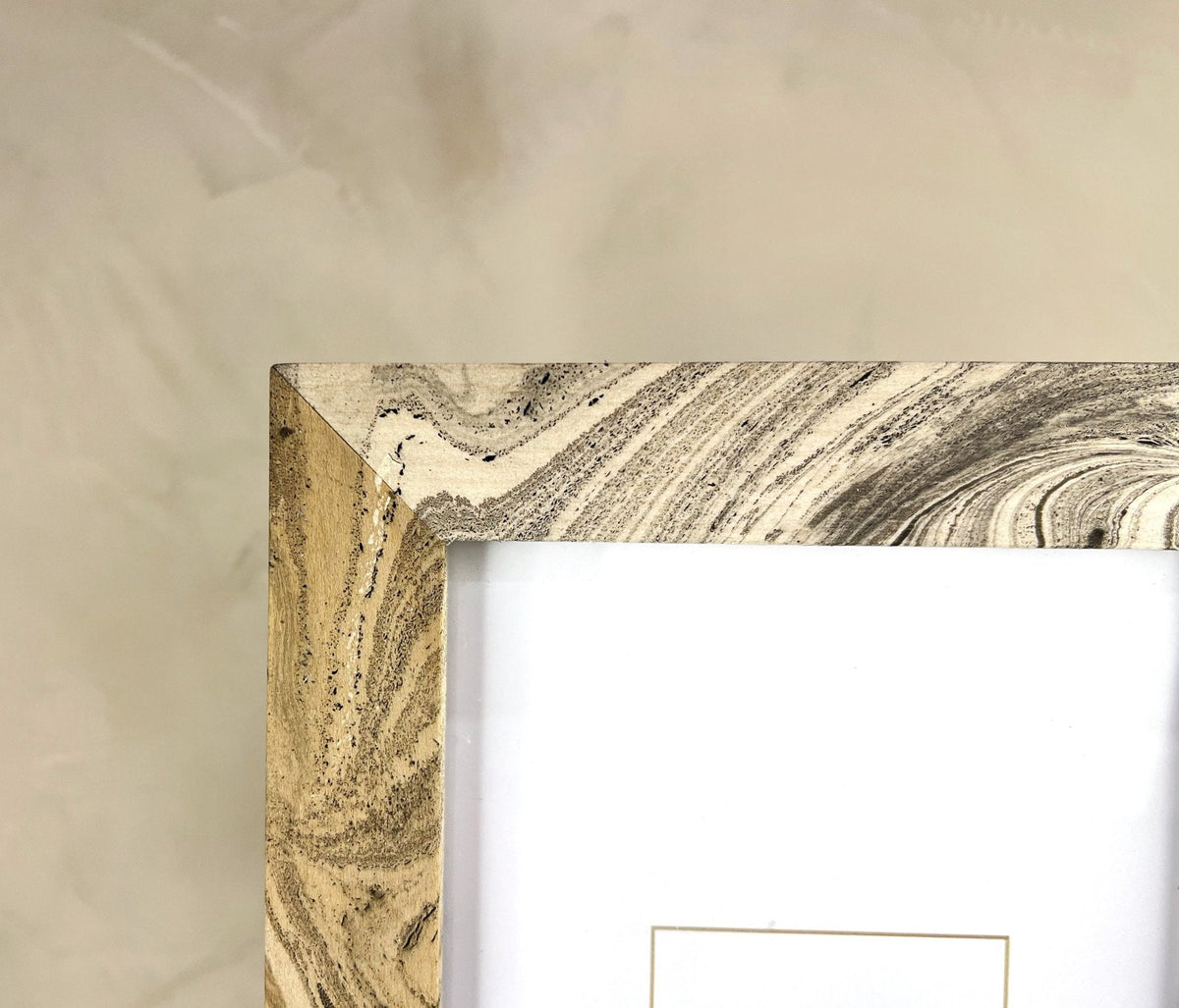 Neue Hand Marbled Wood Picture Frame - B&W & Neutrals (5x7) - Source by Studio Skara, view 4
