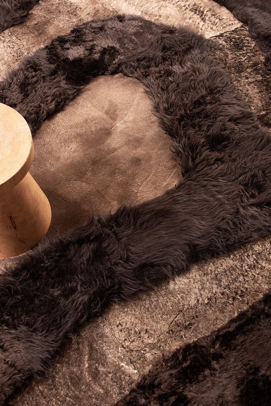 OBELIX – Unique Shaped Rug in Natural Shearling - Homelosophy, view 2