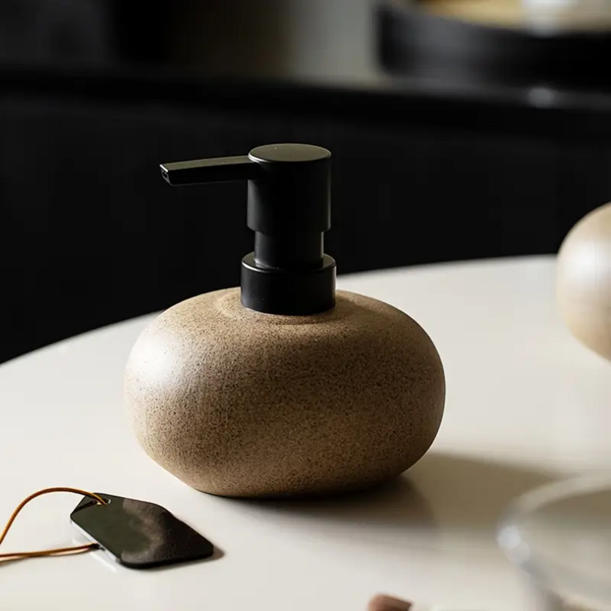 Pebble Ceramic Soap Dispenser - Source by Studio Skara, view 2