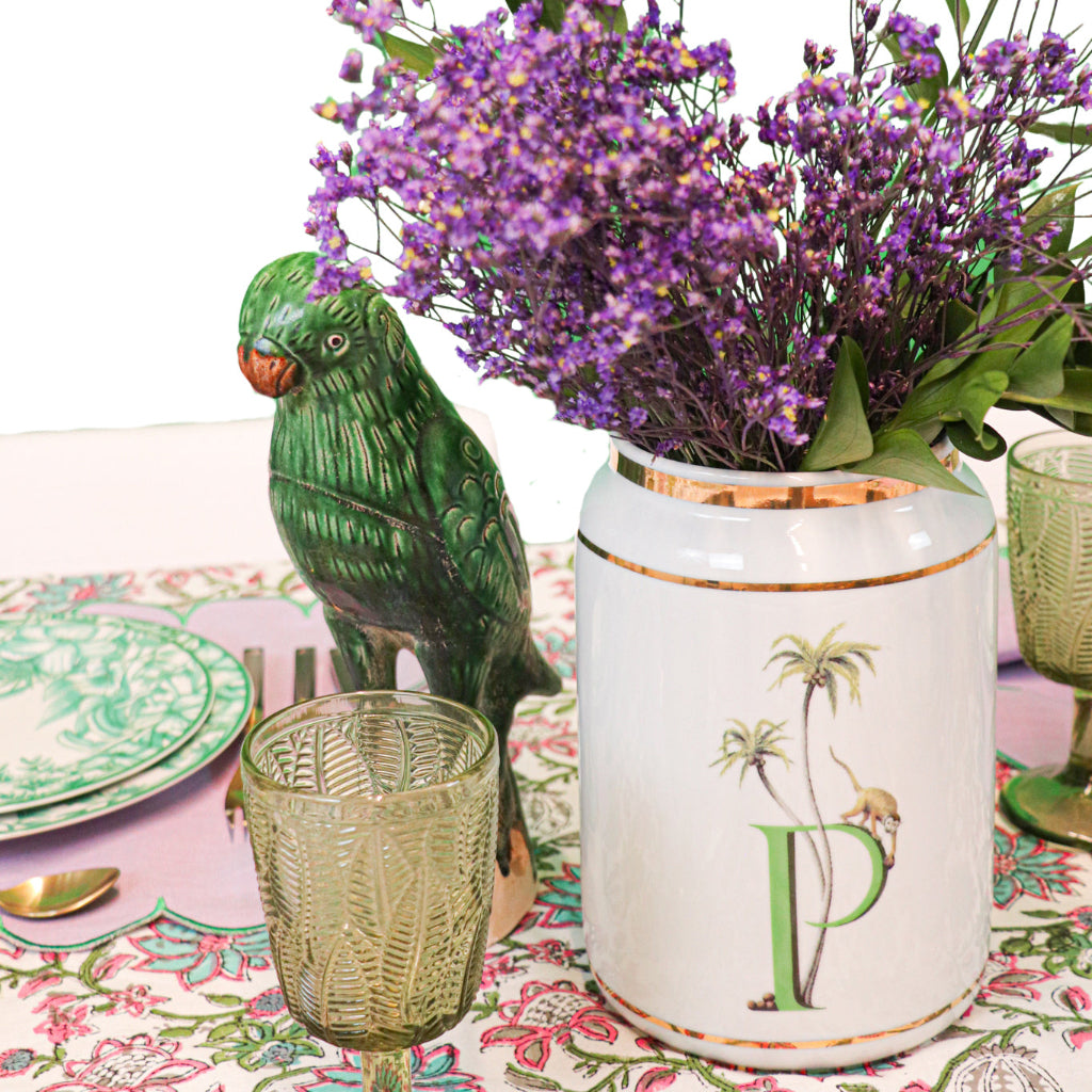 Green Tropical Vase