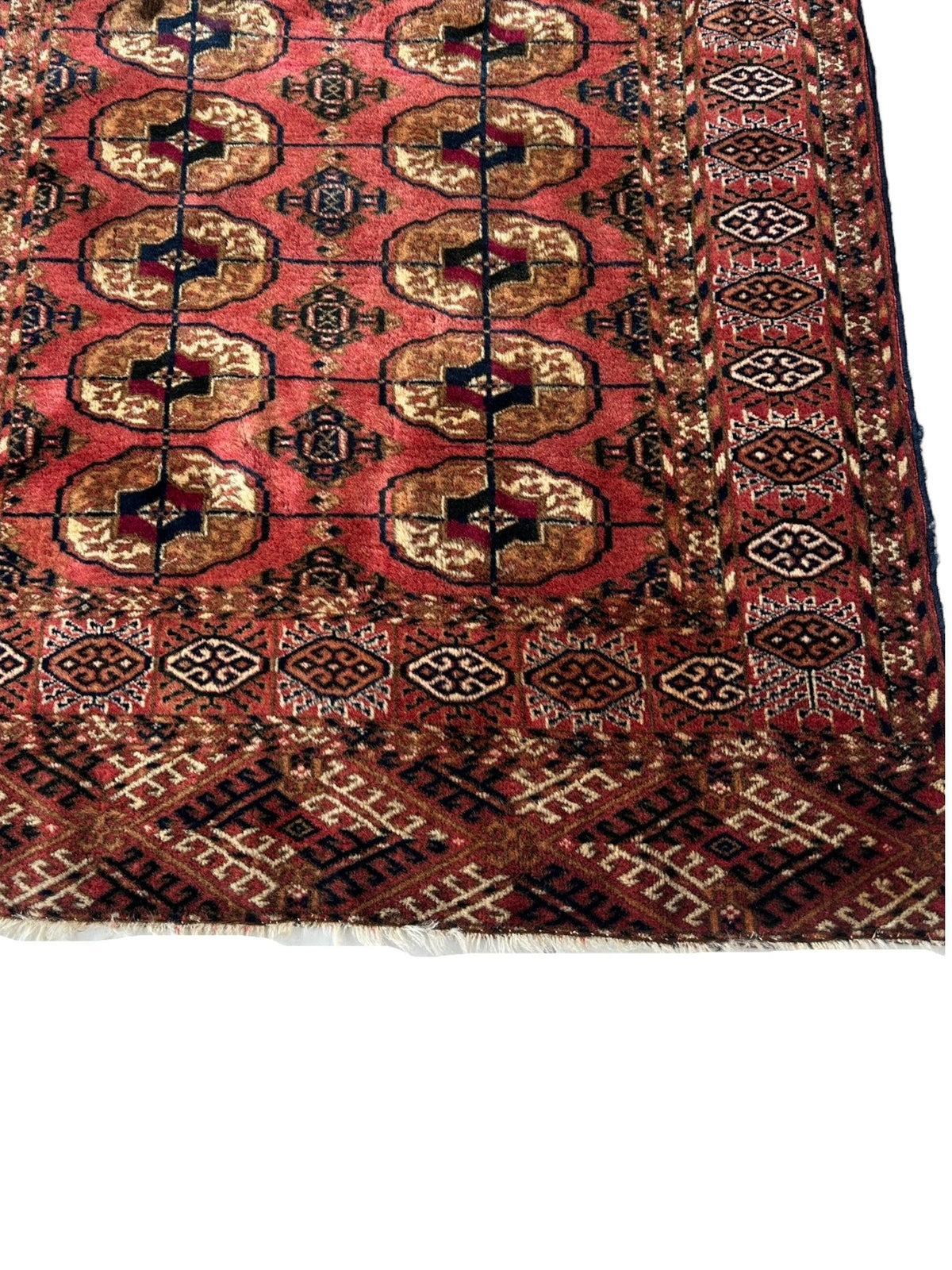 Vintage Tekke Rug 3x4 | Rust, Beige & Brown | Wool - Rugistan, view 5