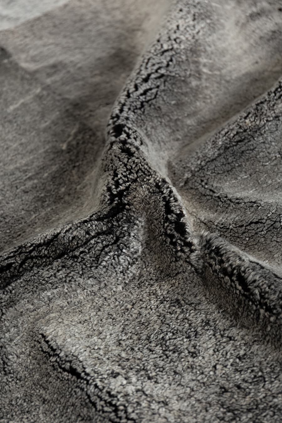 PLAIN STACKED - Charcoal Lambskin Rug - Homelosophy, view 7
