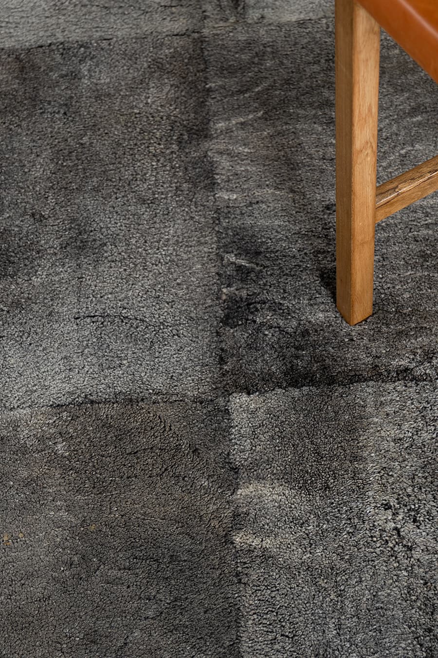 PLAIN STACKED - Charcoal Lambskin Rug - Homelosophy, view 4