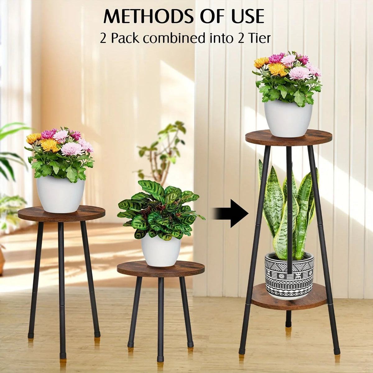 Plant Stand - Mid-Century Wooden Small