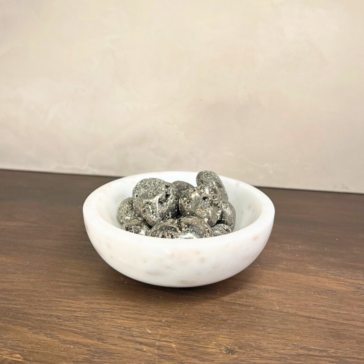 Polished Pyrite Pebbles - Source by Studio Skara, view 2
