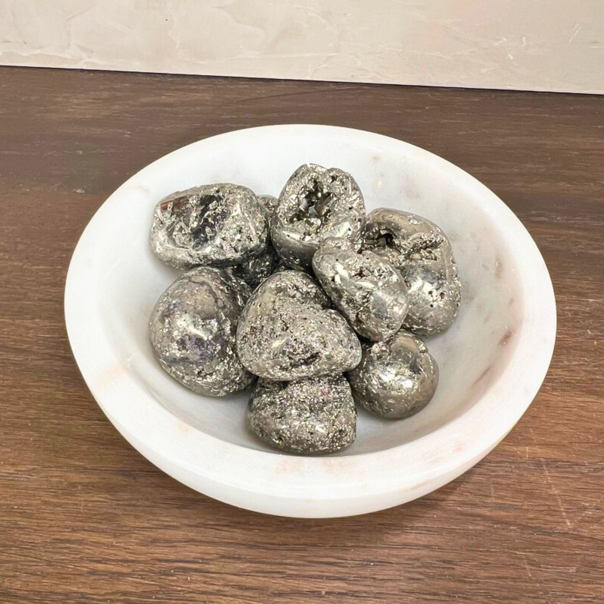 Polished Pyrite Pebbles - Source by Studio Skara, view 3