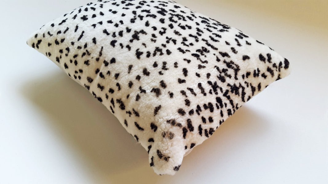 Shearling Leopard Square Pillow - Homelosophy, view 5