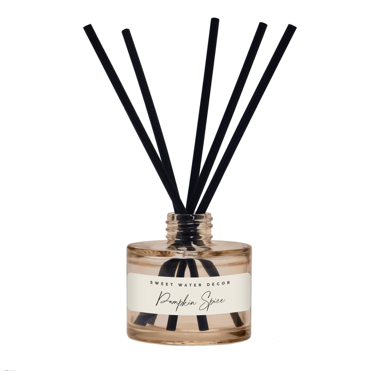 Pumpkin Spice Tinted Glass Jar Reed Diffuser - Sweet Water Decor, view 9