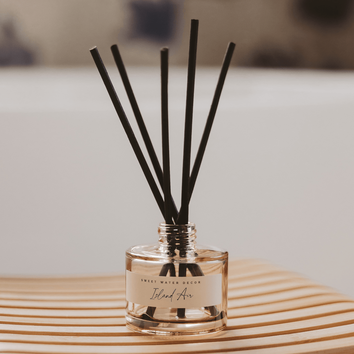 Island Air Tinted Glass Jar Reed Diffuser - Sweet Water Decor, view 2