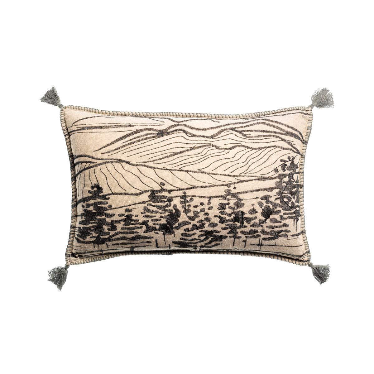 Raphael Thyme Embroidered Cushion - Source by Studio Skara