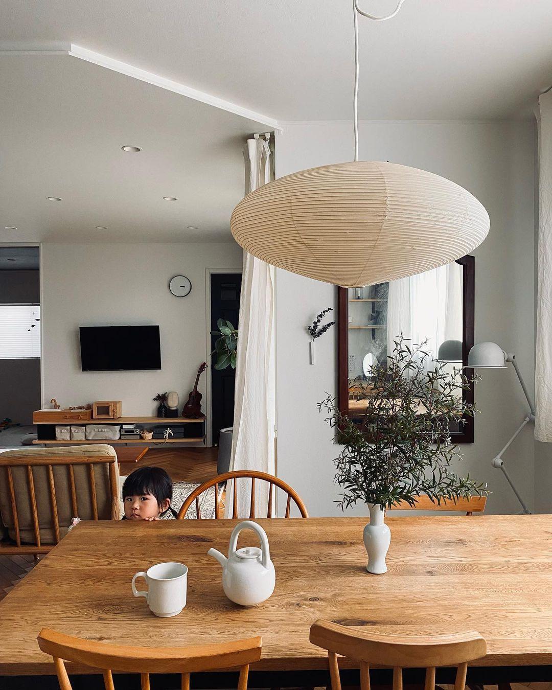 Akari Oval Pendant Swag Light 19.7"