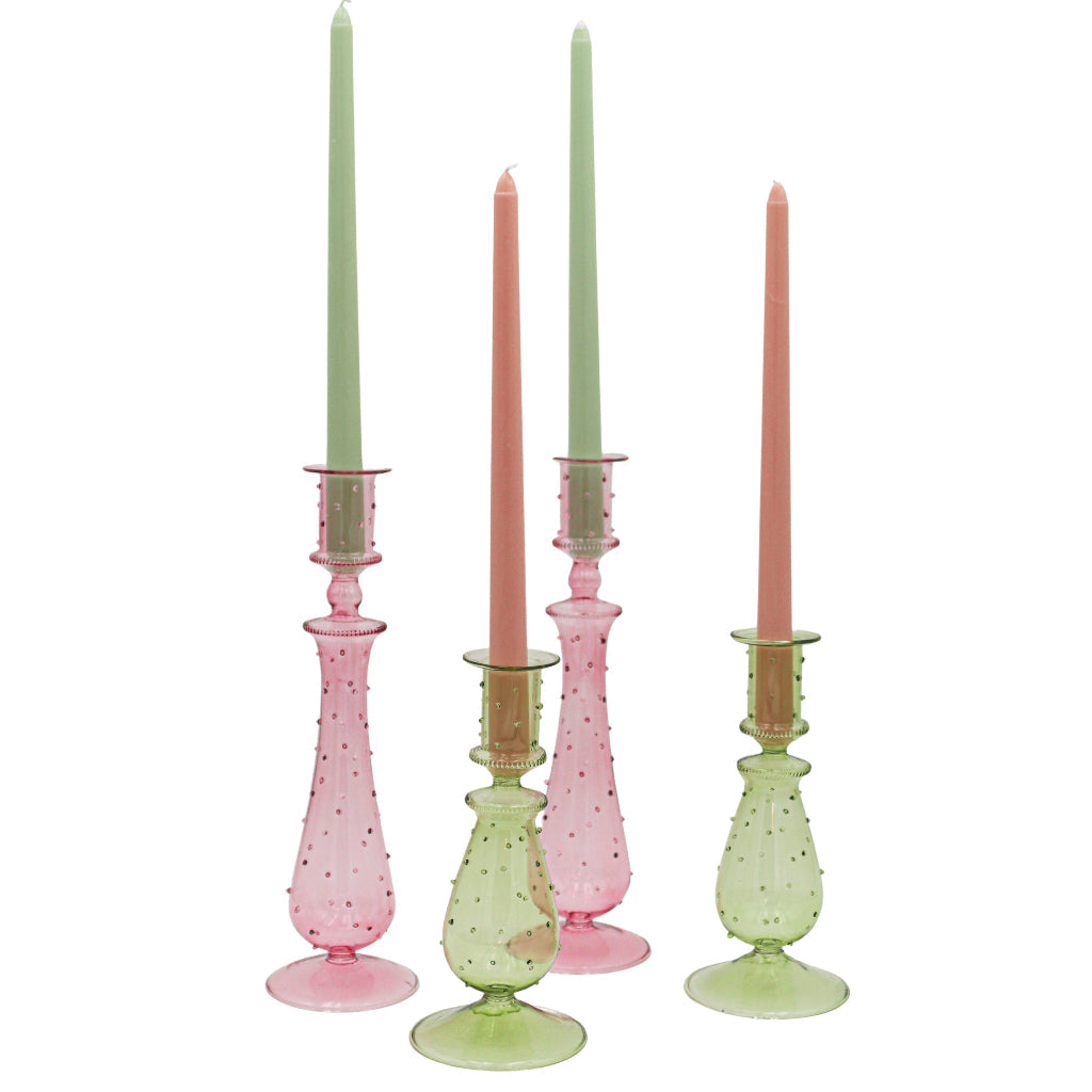 Extra Tall Rose Glow Taper Candle, 1 Case of 24 Packs (4 Candles per Pack)