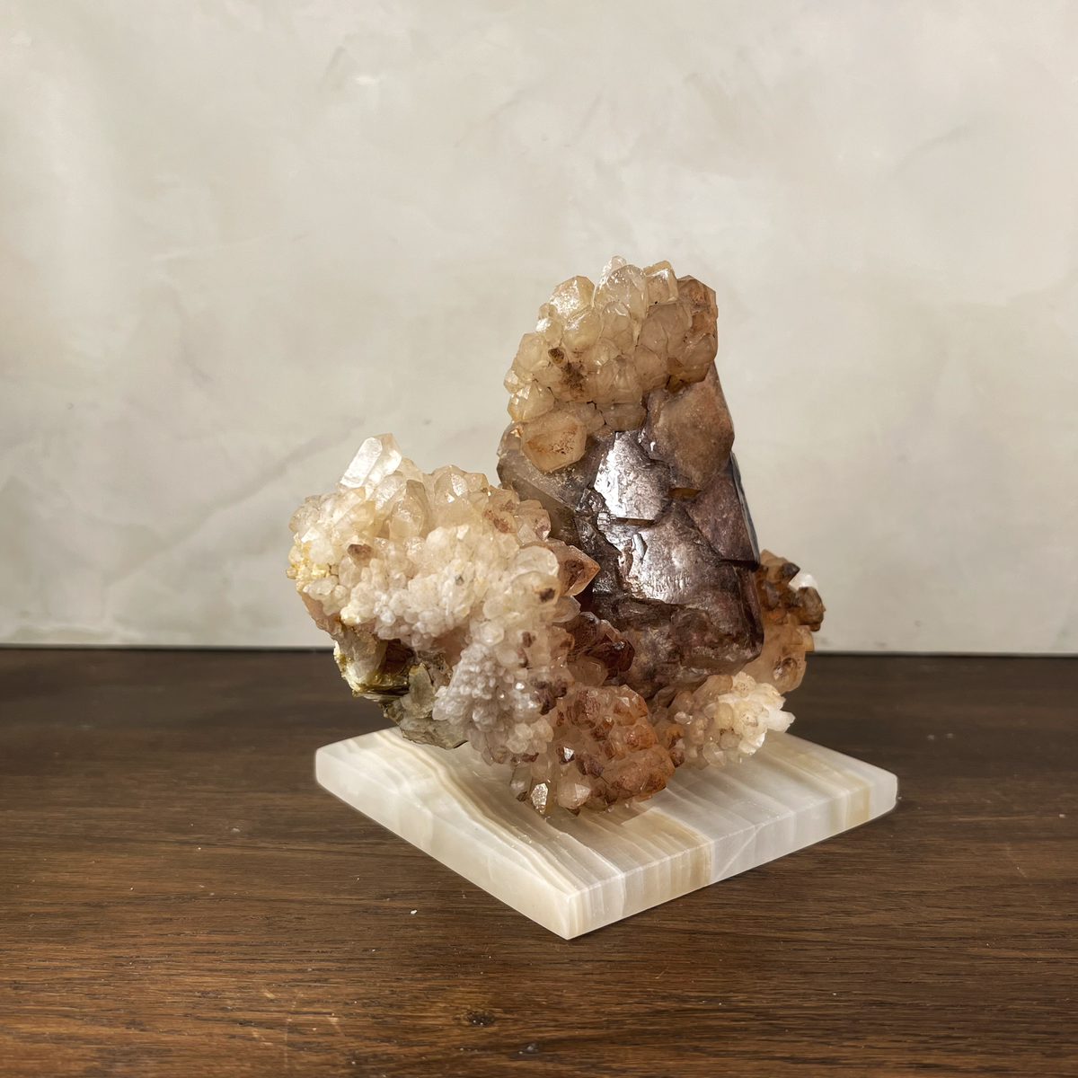 Rose Quartz Hematite Large Cluster - Source by Studio Skara, view 3