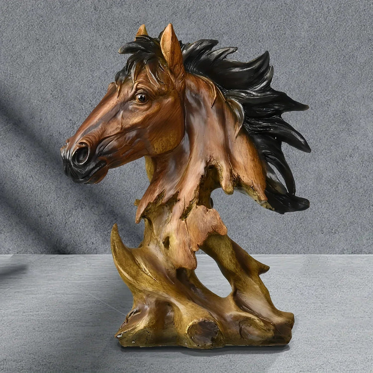 Decorative Horse Head Sculpture for Table Decor