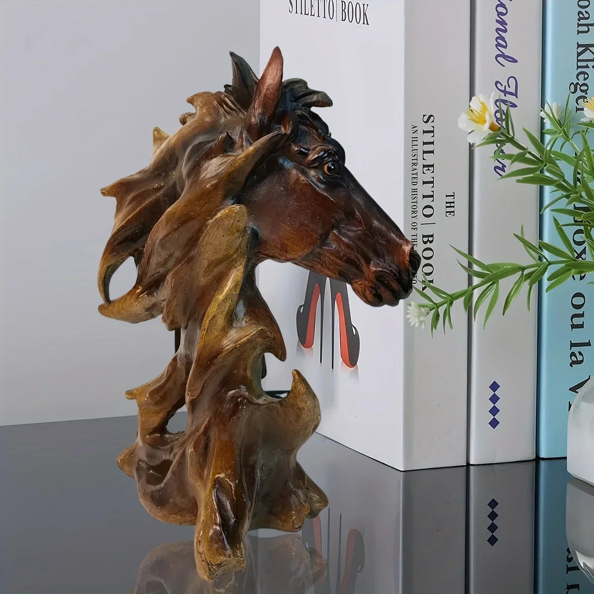 Decorative Horse Head Sculpture for Table Decor