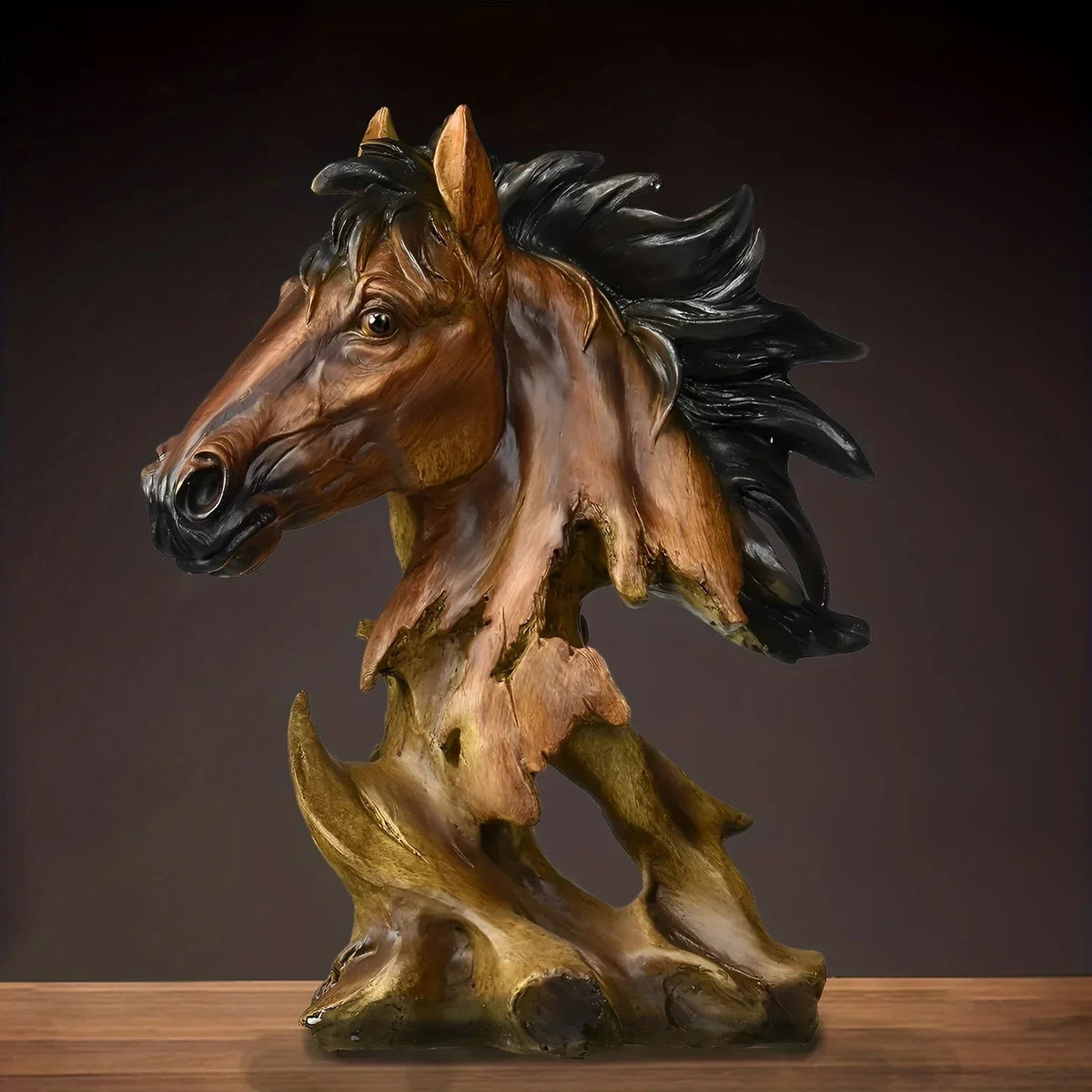 Decorative Horse Head Sculpture for Table Decor