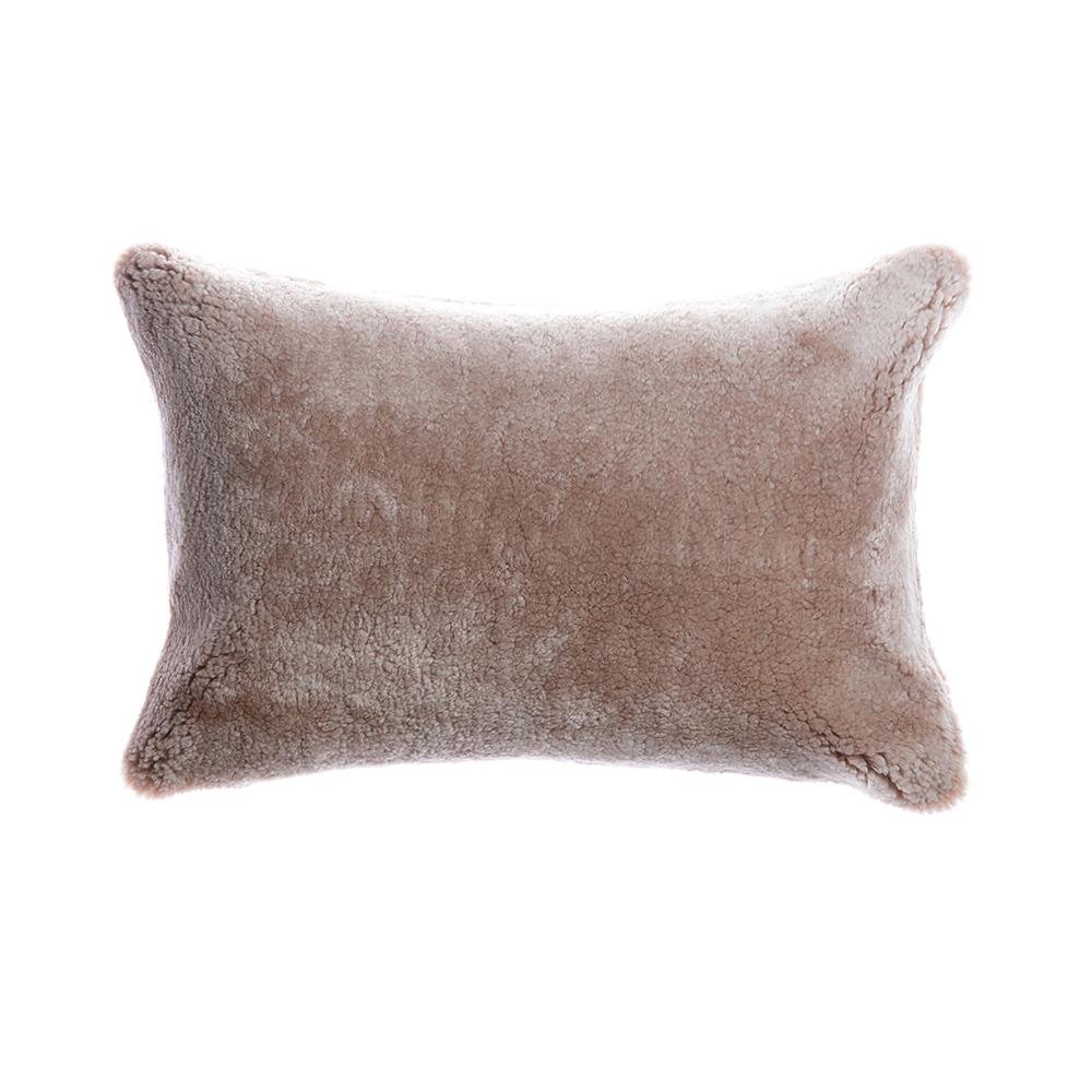 Shearling Grey Melange Lumbar Pillow - Homelosophy