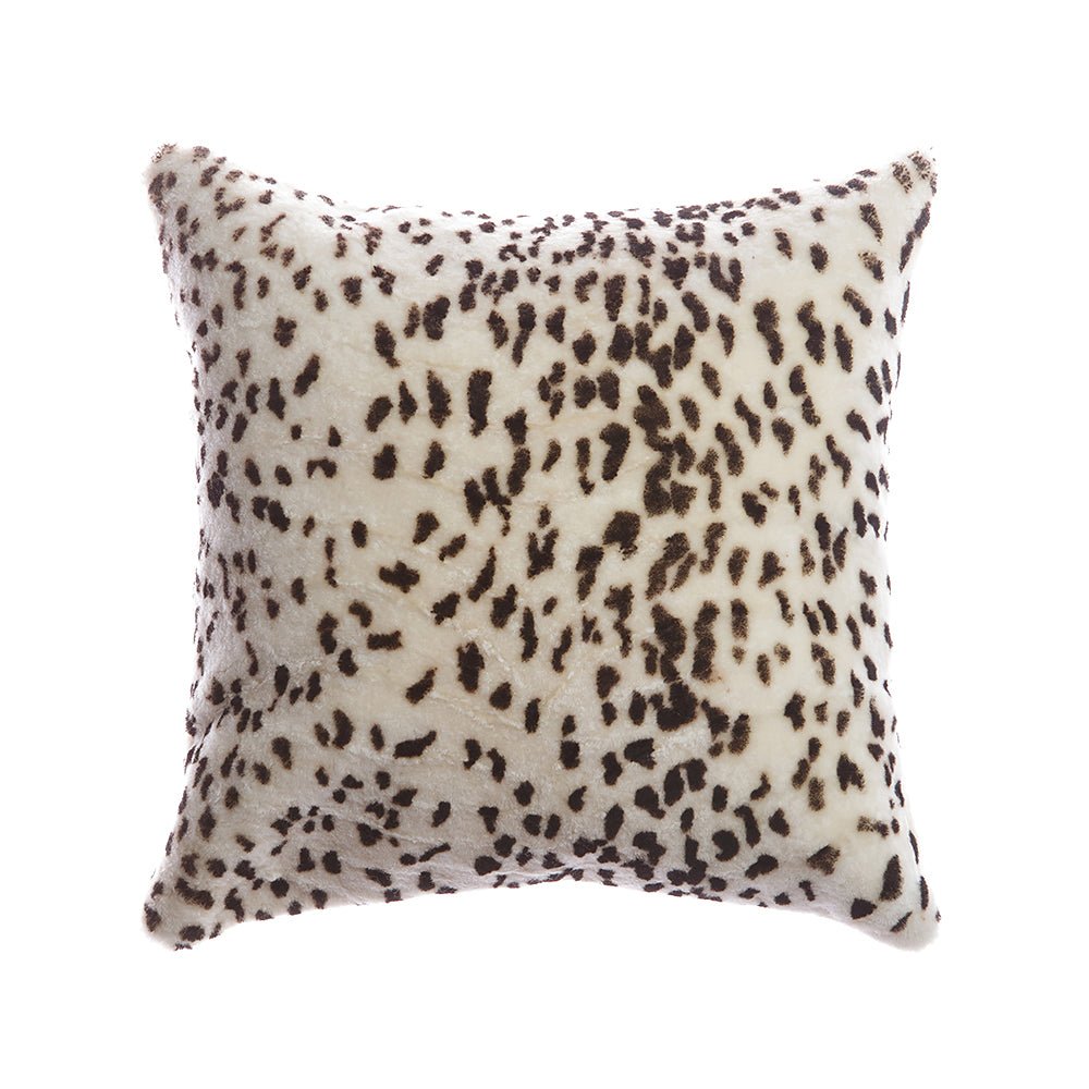 Shearling Leopard Square Pillow - Homelosophy