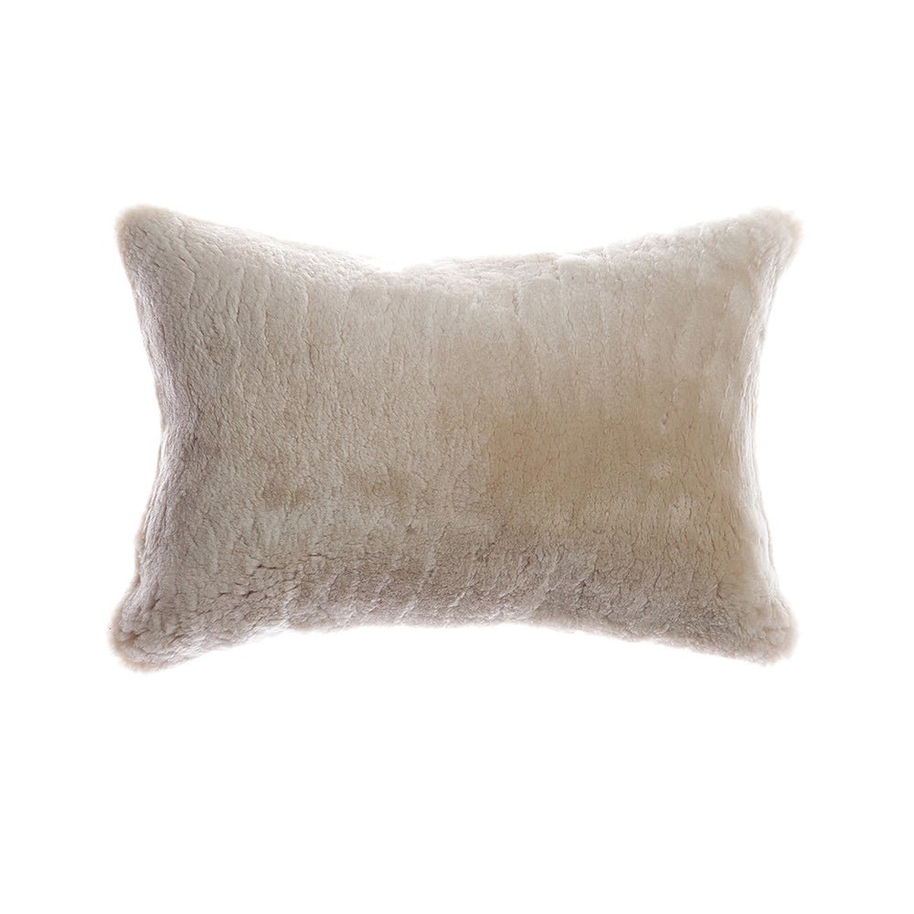 Shearling Sand Lumbar Pillow - Homelosophy