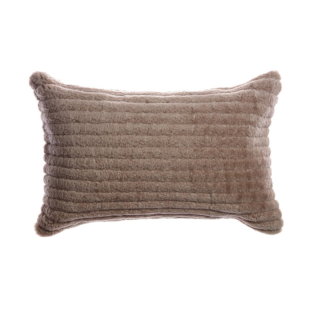 Shearling Striped Ultra Soft Pillow - Homelosophy, view 5