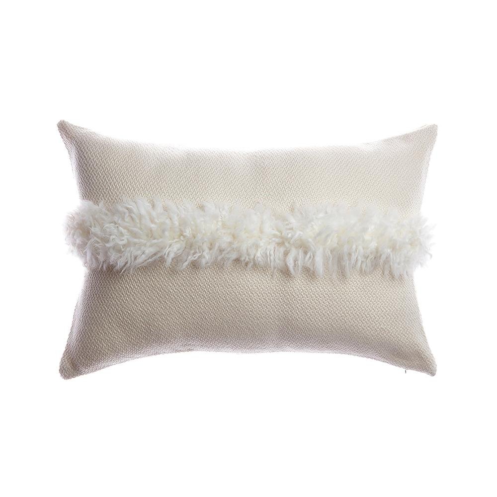White Fur Accent Pillow - Homelosophy