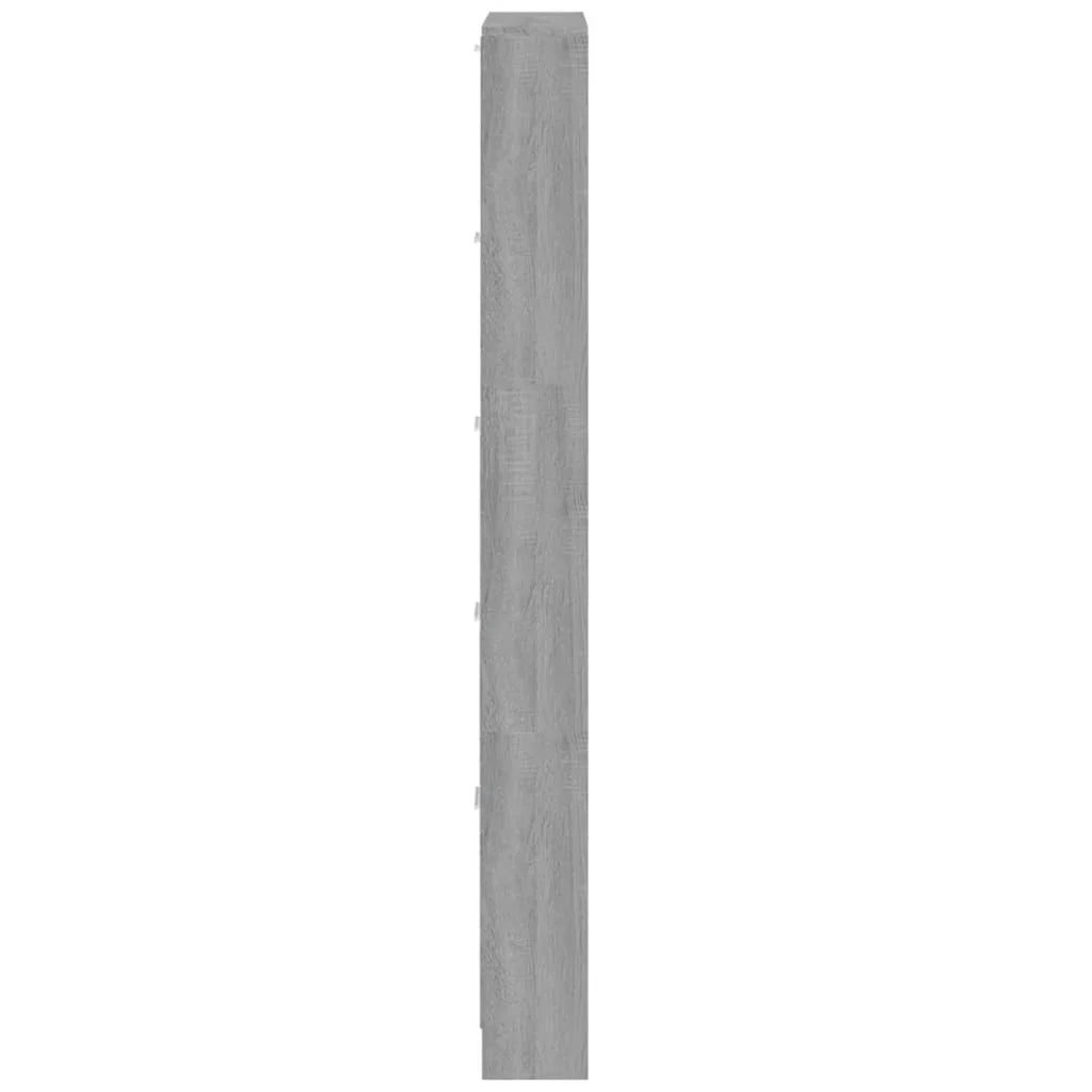 Shoe Cabinet - Vertical Wood Grey 3 Shelf