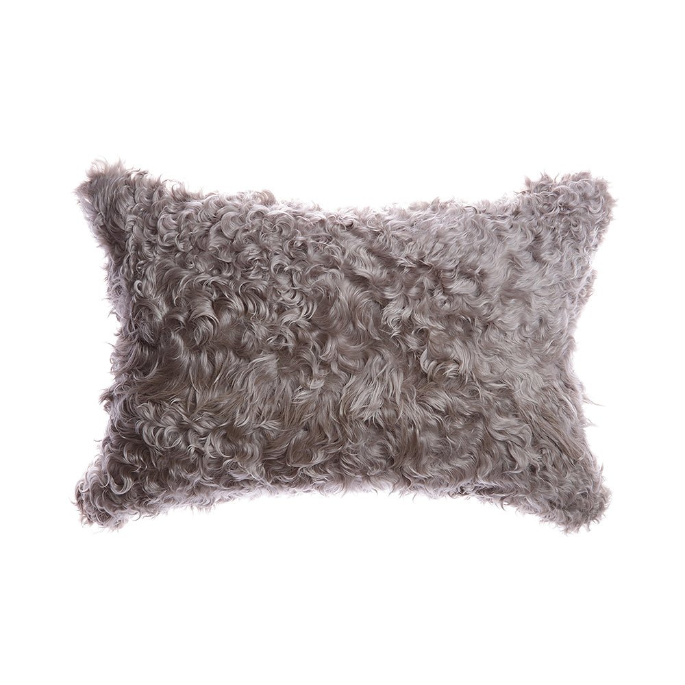 Curly Goat Fur Pillow - Homelosophy, view 5