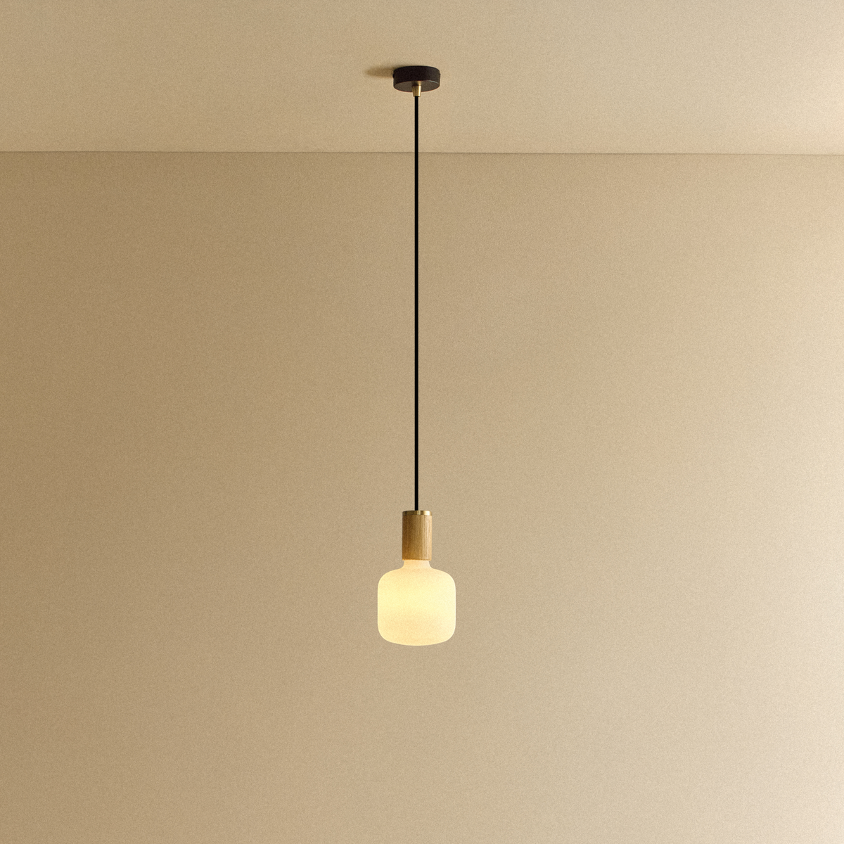 Oblo Pendant Light in Oak